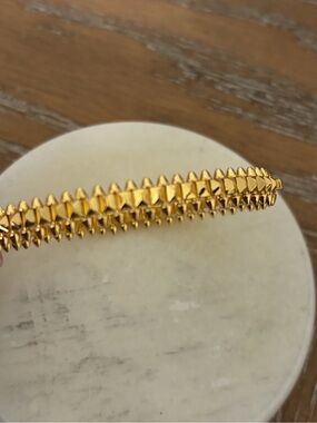 Gold Spike-Detail Bracelet